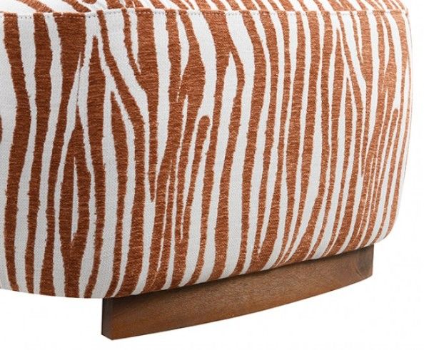 Furniture of America® Niobe Rustic Orange Accent Chair-4