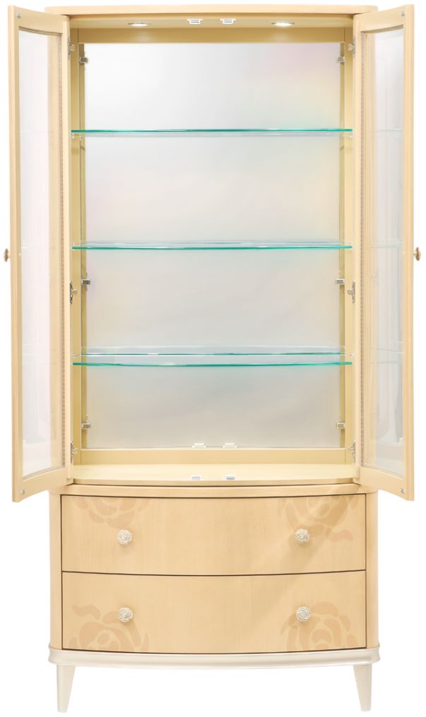 Michael Amini® Camellia Field Caramel Display Cabinet-3
