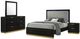 Coaster® Caraway 4-Piece Black Eastern King Bedroom Set-0
