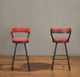 Homelegance® Appert Dark Gray/Red Swivel Pub Height Chair-1