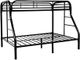 Titus Furniture Black Twin/Full Metal Bunk Bed-0