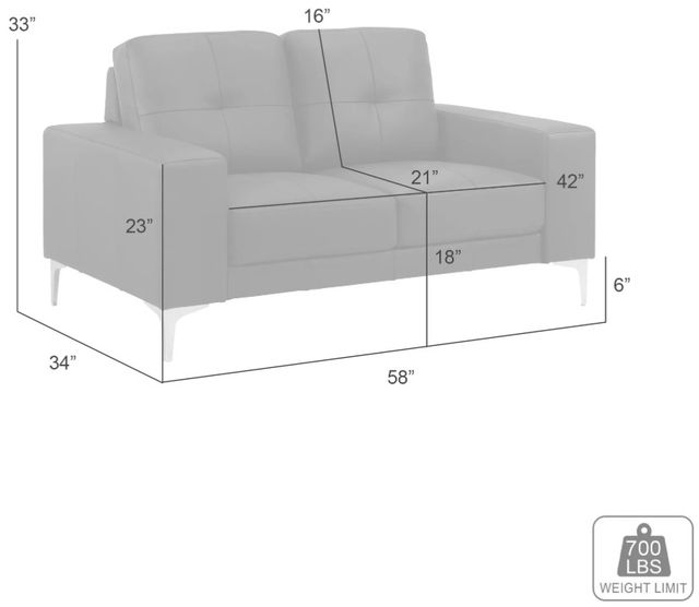 Armen Living Faelin Cola Loveseat-2