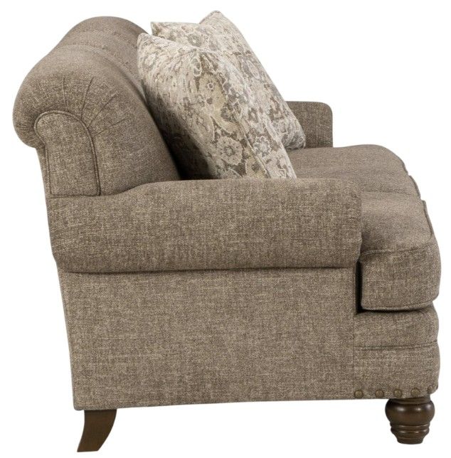 Craftmaster® Customizable Craftmaster Essentials Rolled Paneled Arm Sofa-3