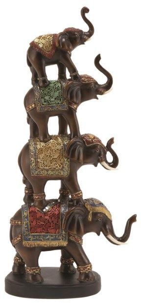 Deco Marche Brown Elephant Sculpture-0