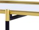 A & B Home Bertram Mirrored Top Coffee Table with Gold and Black Iron Crossed Base-4