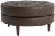 Bassett® Furniture Customizable Delway 35" Round Tufted Leather Ottoman-1