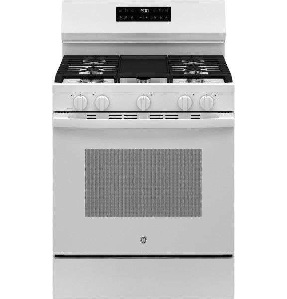 GE® 500 Series 30" White Freestanding Gas Range-0