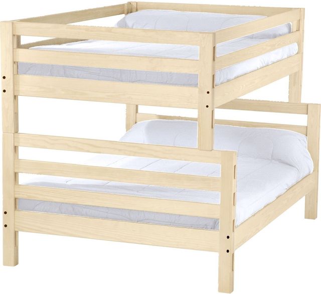 Crate Designs™ Furniture Unfinished Full XL/Queen Tall Ladder End Bunk Bed-0