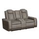 Elements International Lantana Two-Toned Power Reclining Lift Console Loveseat-1