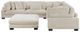 Homelegance® Traverse 6-Piece Beige Modular Sectional with Ottoman-3