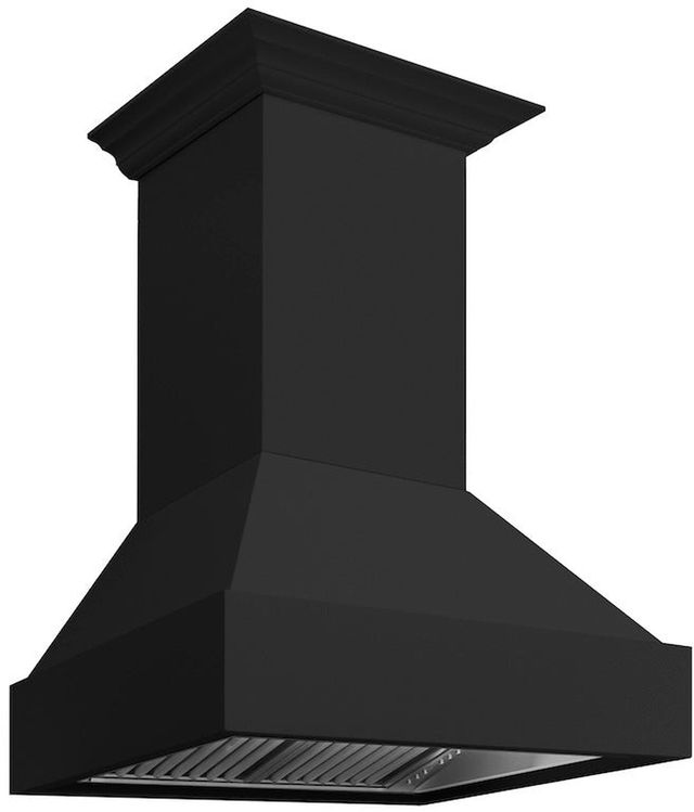 ZLINE 36" Rustic Black Wooden Wall Mounted Range Hood-3