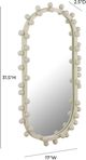 TOV Furniture Bubbles Ivory Small Oval Wall Mirror-2