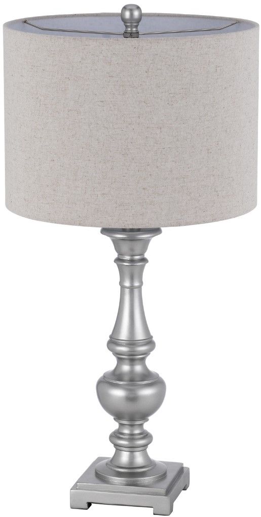 Cal® Lighting & Accessories Nampa 2-Piece Antique Silver Table Lamp Set-2