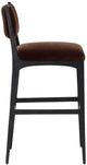 Four Hands Valeene Black Cast Aluminum/Monte Chocolate Barstool-3
