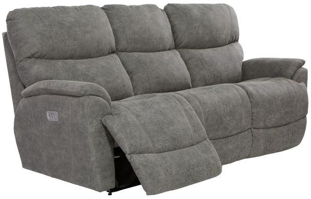 La-Z-Boy® Trouper Charcoal Power Reclining Sofa with Headrest-1
