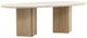 Dovetail Furniture Oja Cream Dining Table with Natural Wash Base-0