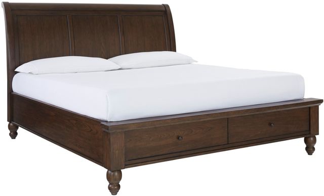 aspenhome® Cambridge Classic Cherry California King Sleigh Storage Bed-0