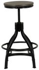 Powell® Haywood Dark Gunmetal/Gray Adjustable Backless Stool -4