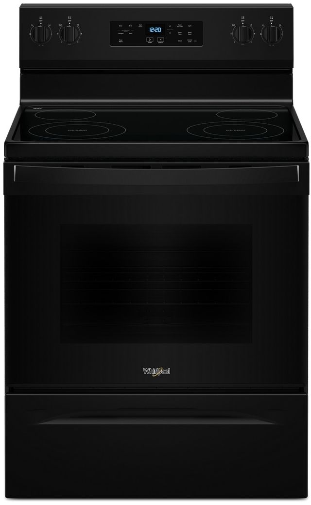 Whirlpool® 30" Black Freestanding Electric Range with Self Clean-0