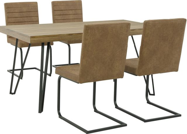 Signature Design by Ashley® Strumford 5-Piece Light Brown/Black Dining Set-0