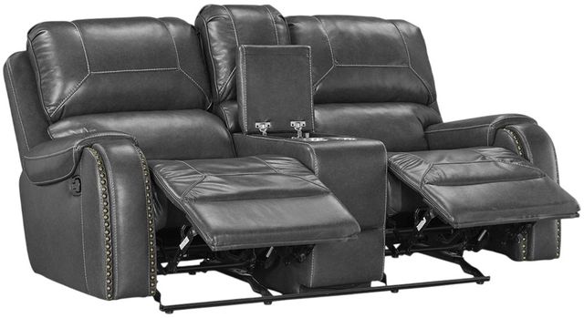 Albany Industries Winslow Gray Manual Reclining Loveseat-3