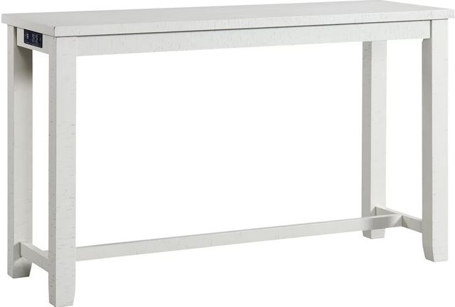 Elements International Stone White Occasional Bar Table Set-1