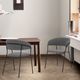 Armen Living Nara 2-Piece Gray/Black Dining Chairs-4
