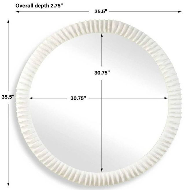 Uttermost® Akiko White Round Mirror-2