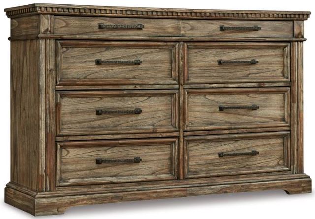 Signature Design by Ashley® Markenburg 4-Piece Brown King Panel Bed Set-2