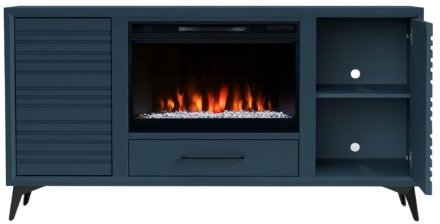 Legends Home Real Cozy Malibu Denim Blue 64" Fireplace Console-3