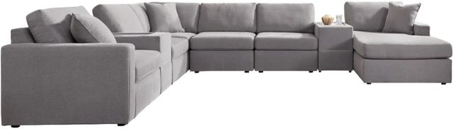 Signature Design by Ashley® Modmax 8-Piece Granite Right-Arm Facing Sectional with Chaise and Storage Console-0