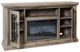 StyleCraft Brown Media Fireplace Cabinet-1