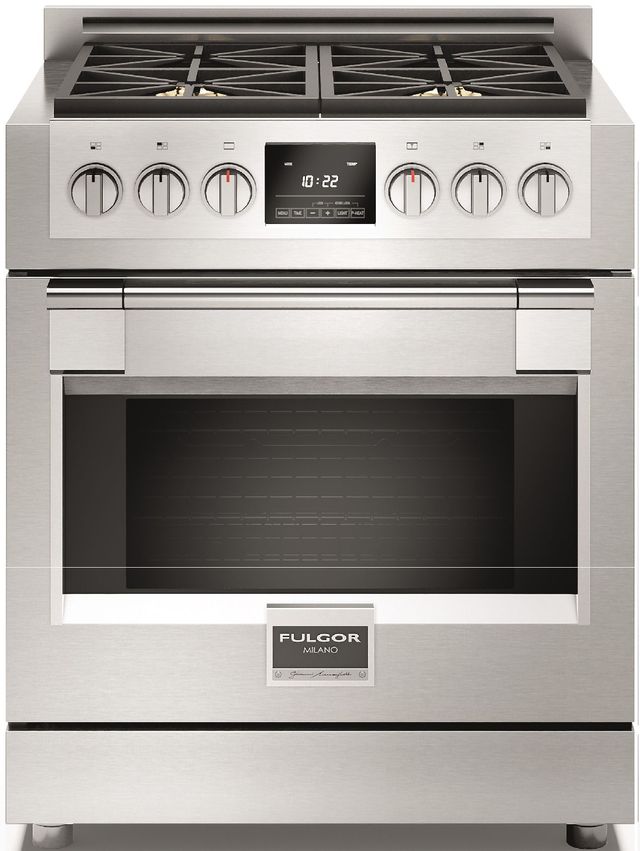 Fulgor Milano® Sofia 600 Series 30" Stainless Steel Pro Style Dual Fuel Range-0