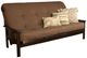 Kodiak Furniture Monterey Linen Cocoa/Espresso Queen Futon with Mattress-0