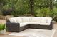 Signature Design by Ashley® Kimora 3-Piece Beige/Dark Brown Fabric/Metal/Wicker L-Shape Outdoor Sectional-1