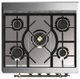 Ilve® Majestic III 30" Antique White Pro Style Dual Fuel Liquid Propane Range with Triple Glass Door and Burnished Trim-2