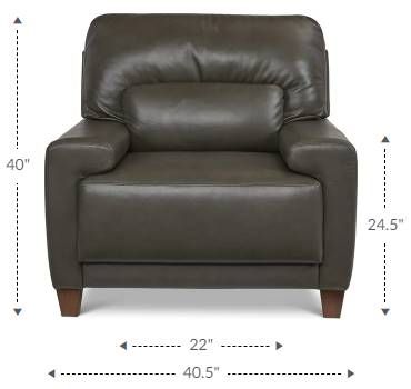 La-Z-Boy® Draper Oak Leather Chair-4