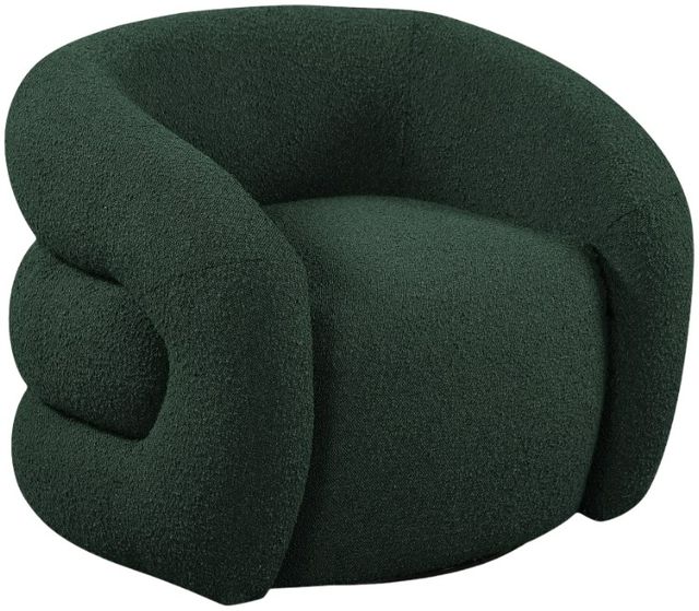 Meridian Furniture Roxbury Green Boucle Fabric Swivel Accent Chair-0
