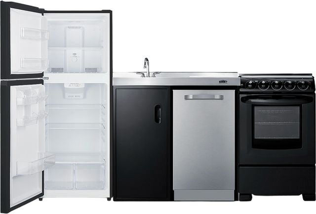 Summit® 80" Black All-in-one Kitchenette -4