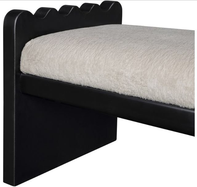 Meridian Furniture Sonia Cream/Black Bench-2