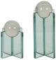 Sagebrook Home Kelby 2-Piece Clear/Gray Statuary Sphere Set-1