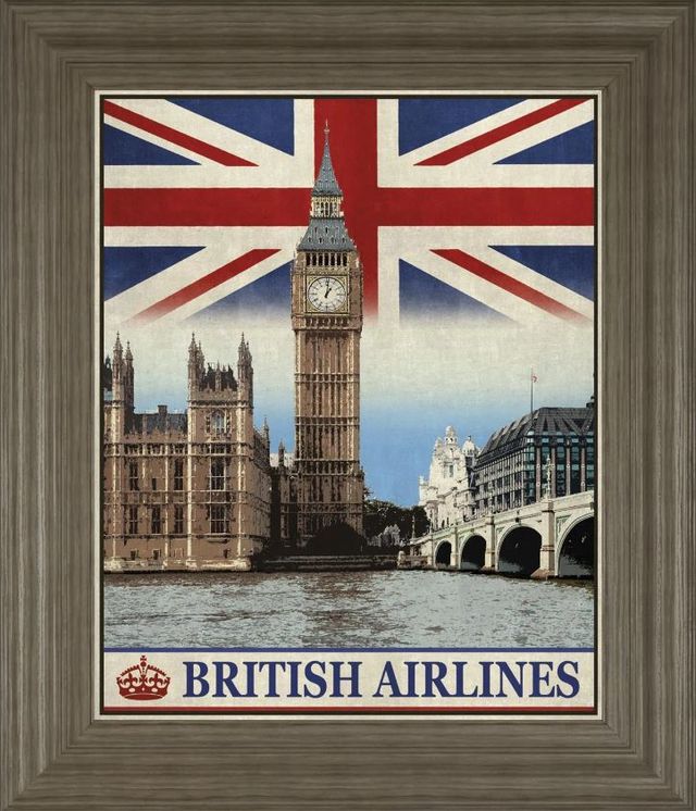 Classy Art Vintage Travel London by the Portmanteau Collection Wall Art-0