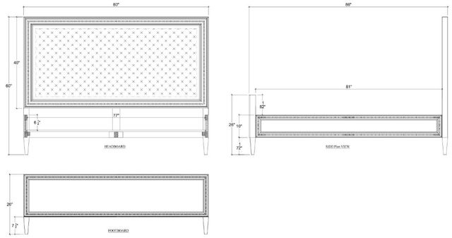 Bramble Vivienne King Upholstered Panel Bed-3