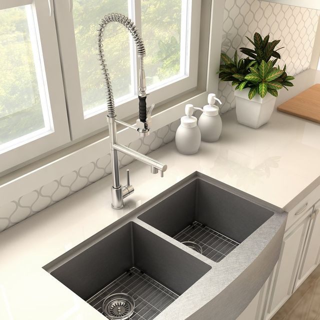 ZLINE Van Gogh Brushed Nickel Pull Down Spring Kitchen Faucet with Pot Filler-2