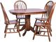 TEI Burnished Walnut 36" Laminated Pedestal Dining Table-1