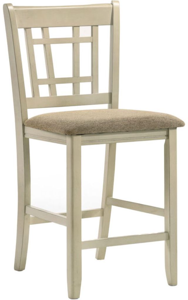 Intercon Mission Casuals French Oak/Rustic White Lattice Back Stool-0