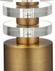 Currey & Company Shani Clear Drinks Table with Brass Base-2