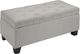 Kwality Imports 20091 Light Grey Storage Ottoman-0