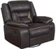 Coaster® Greer Brown Swivel Glider Recliner-0