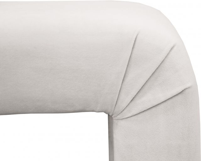 Meridian Furniture Minimalist Cream Bench-2